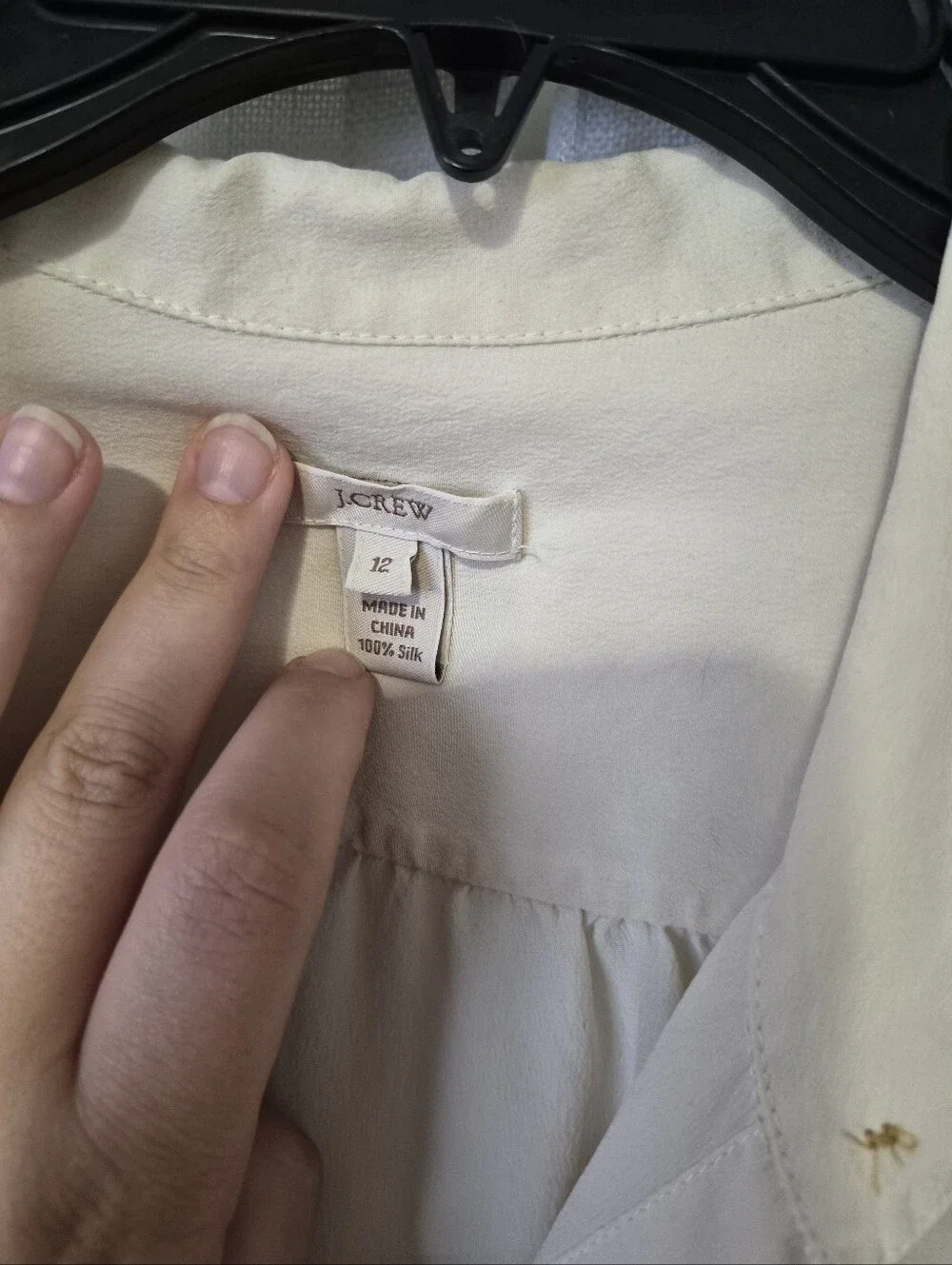 Button-Up Short Sleeve Silk Blouse